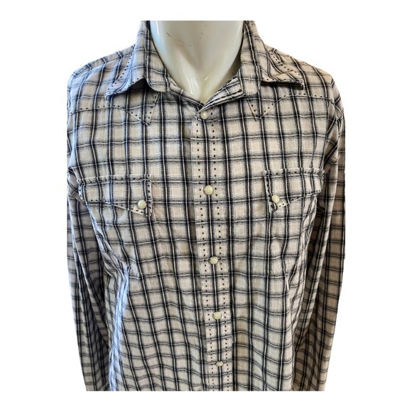 Wrangler,‎ vintage western, pearl snap, button-down size large - Picture 1 of 11